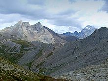 A mountain with some roads visible.