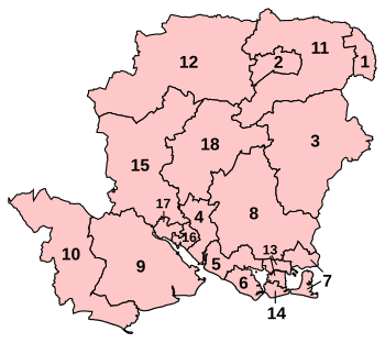 Constituencies in Hampshire (2010–2024)