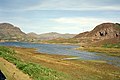 Llyn Ystradau, looking down towards the dam.