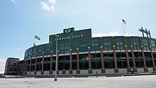 View of the outside of Lambeau Field