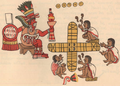 Image 6Patolli game being watched by Macuilxochitl as depicted on page 048 of the Codex Magliabechiano (from Board game)