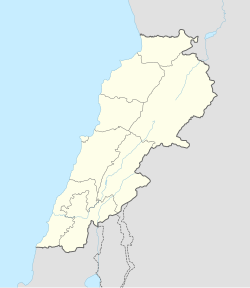 Map showing the location of KafarKila within Lebanon