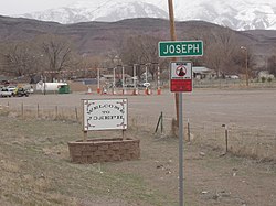 Joseph welcome sign, April 2010