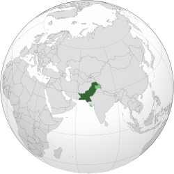 Location of Pakistan