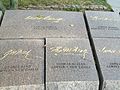 Each stone at the Memorial to the 56 Signers of the Declaration of Independence includes the delegate's signature, name, occupation, and place of residence.