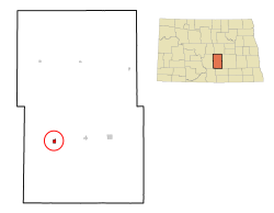 Location of Steele, North Dakota