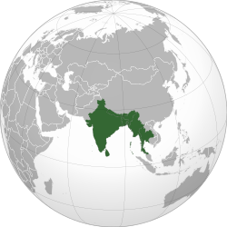 Location of BIMSTEC in Asia