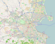 Map showing the location of Dalkey Quarry