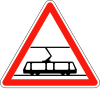 Trams crossing ahead