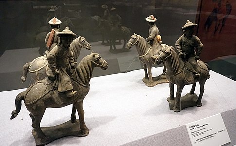 Yuan dynasty Mongol cavalry, from Xi'an, Shaanxi Province, collected by Xi'an Museum.