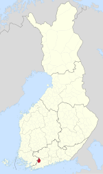 Location of Nummi-Pusula in Finland