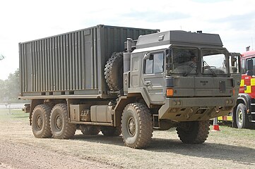 An HX58 6×6 with revisions including larger 16.00 R 20 tyres and an automatic transmission for a stalled South African requirement