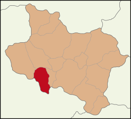 Map showing Turgutlu District in Manisa Province