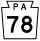 Pennsylvania Route 78 marker