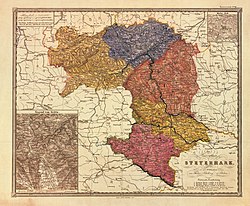 Map of the Duchy of Styria from 1850-1910