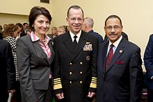 McMorris standing to the left of Mike Mullen and Sanford Bishop