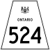 Highway 524 marker