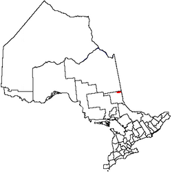 Location of Unorganized East Timiskaming District