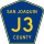 County Road J3 marker