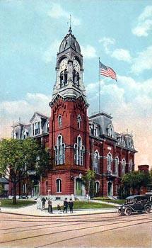 Historical image of Melrose City Hall, located in Downtown Melrose.