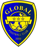 The club's sixth crest, used in 2020, a version where the name "Makati" were replaced by three stars which represents the title that won by the club restoring its original name "Global FC."